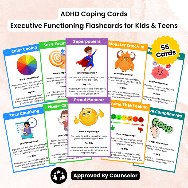 ADHD Coping Cards (Digital Version)