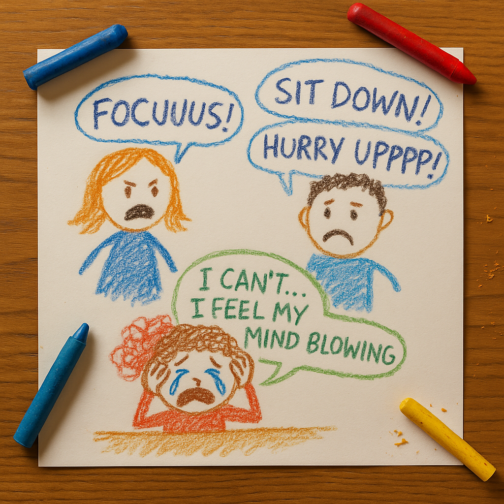 Tired mom sitting on the floor after a hard morning