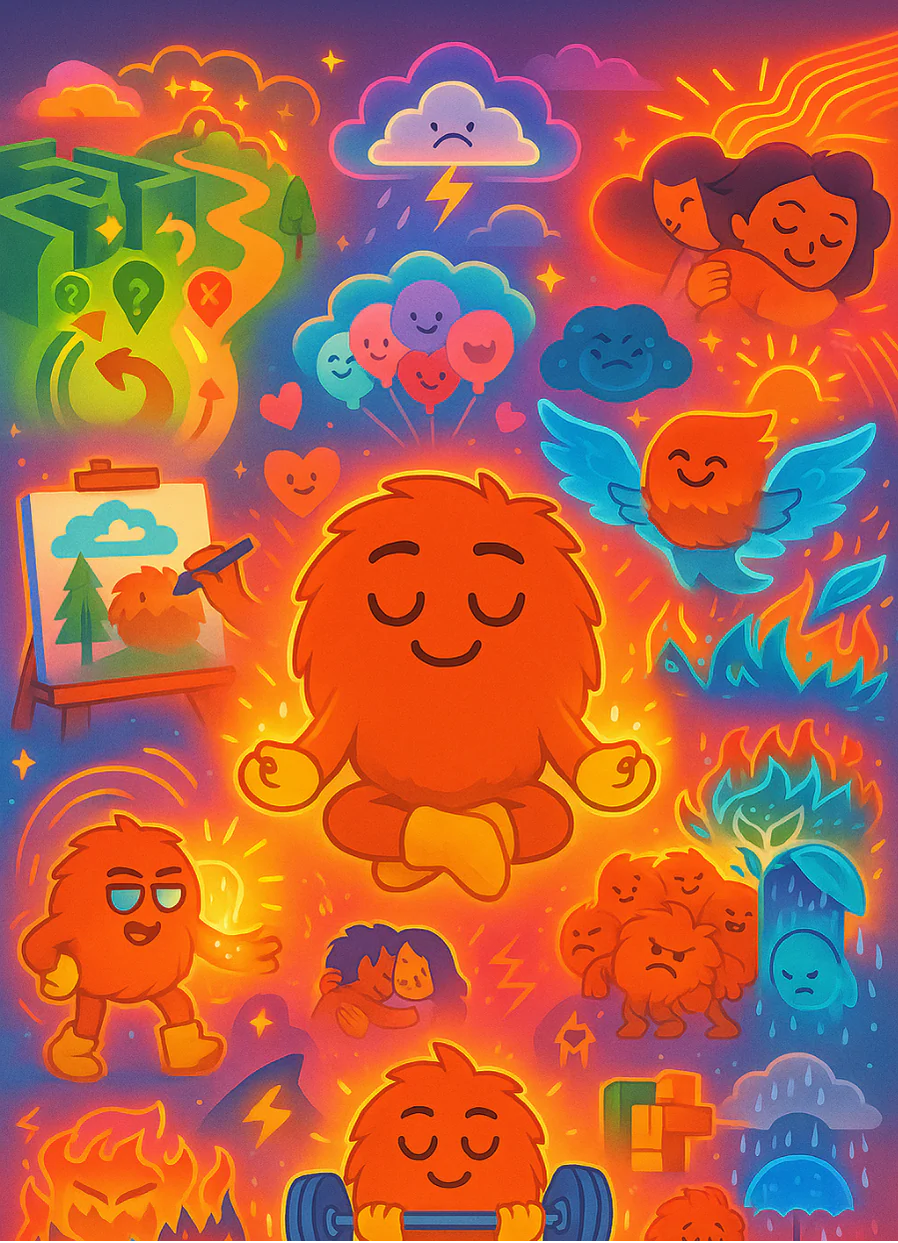 Parent and child using the deck